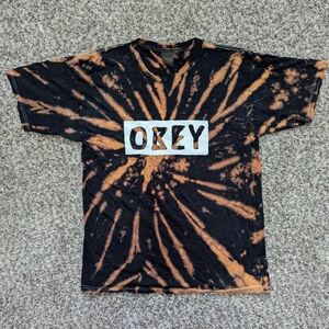Obey Bleached Tie-Dyed Tee Shirt